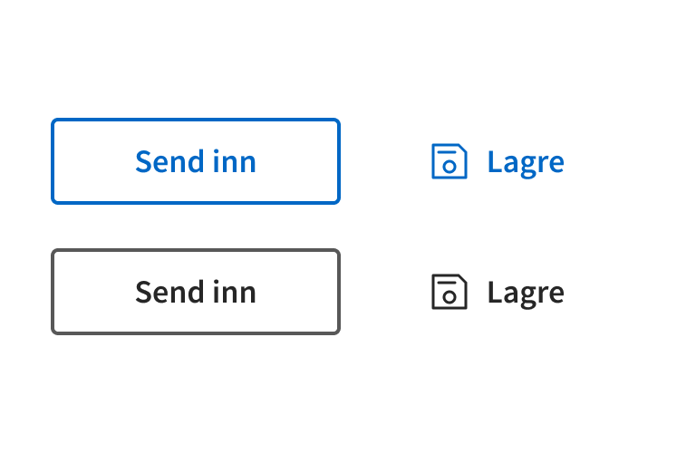Grupperte knapper med samme fargevariant
