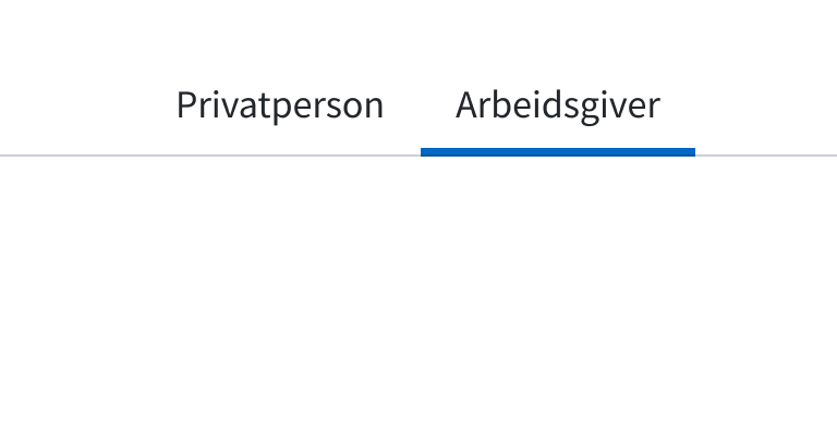 Tabs brukt til panelnavigasjon